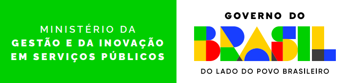 Ministério da Gestão e da Inovação em Serviços Públicos. Governo do Brasil, do lado do povo brasileiro.